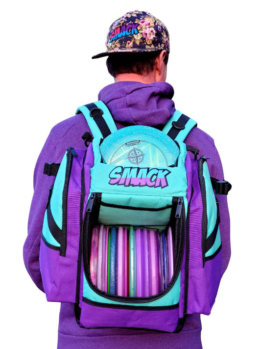Buzz City Edition Jr - Purple & Aqua Disc Golf Backpack