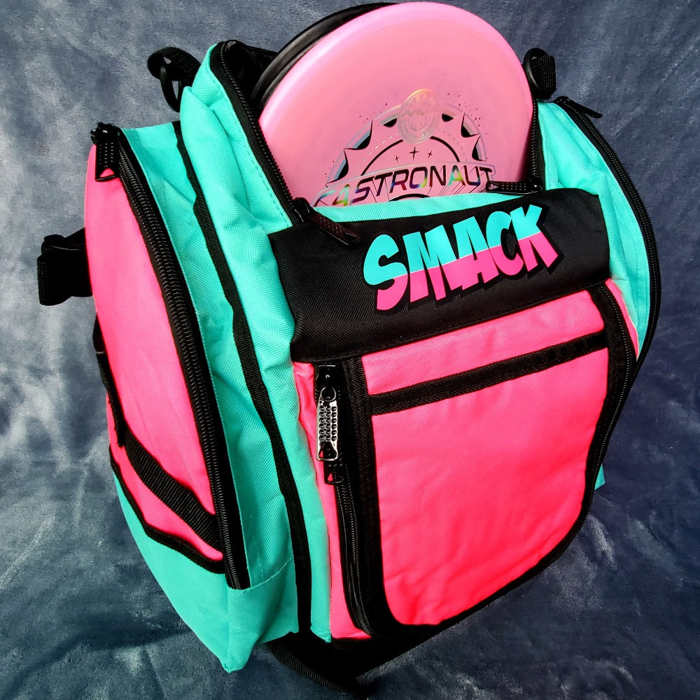 south beach jr pink disc golf backpack